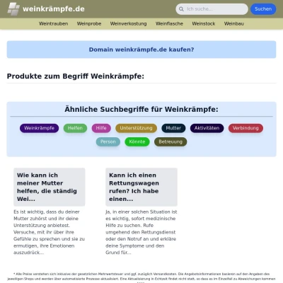 Screenshot weinkrämpfe.de