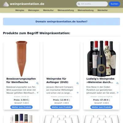 Screenshot weinpräsentation.de