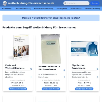 Screenshot weiterbildung-für-erwachsene.de