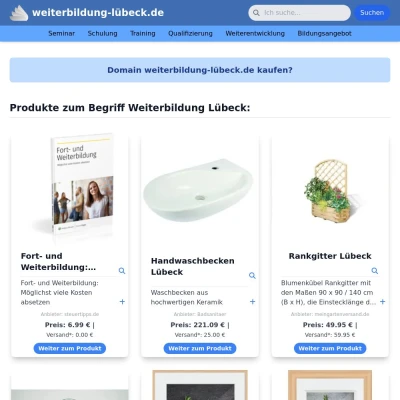 Screenshot weiterbildung-lübeck.de