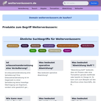 Screenshot weiterveräussern.de