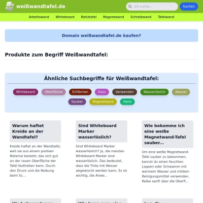 Screenshot weißwandtafel.de