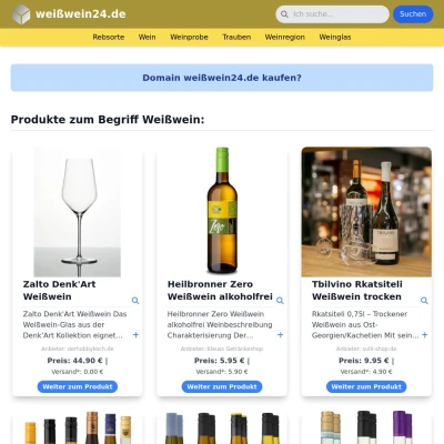 Screenshot weißwein24.de