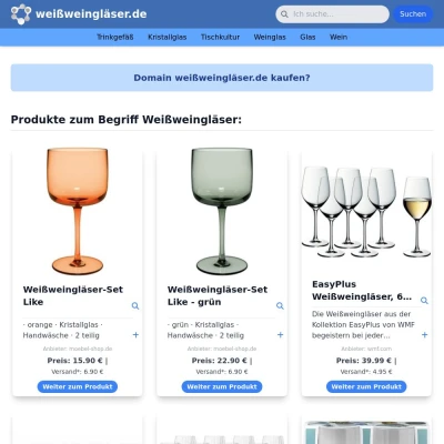 Screenshot weißweingläser.de