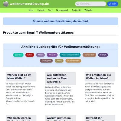 Screenshot wellenunterstützung.de