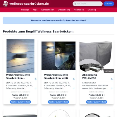 Screenshot wellness-saarbrücken.de