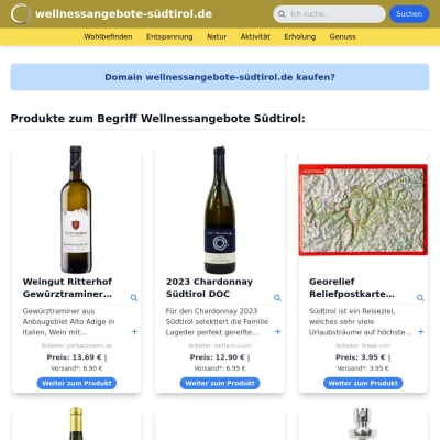 Screenshot wellnessangebote-südtirol.de