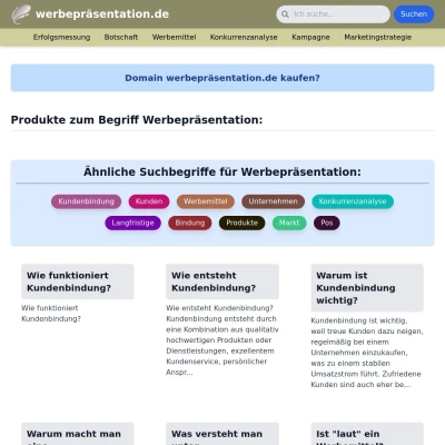 Screenshot werbepräsentation.de