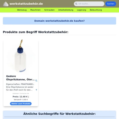 Screenshot werkstattzubehör.de