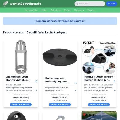 Screenshot werkstückträger.de