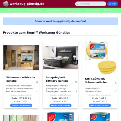 Screenshot werkzeug-günstig.de