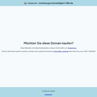 Screenshot werkzeugvoreinstellgerät.de