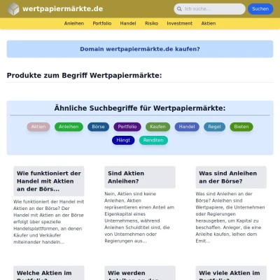 Screenshot wertpapiermärkte.de