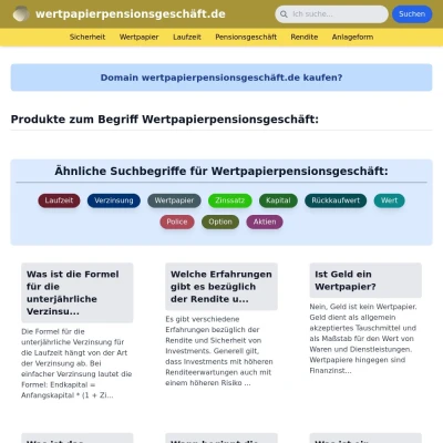 Screenshot wertpapierpensionsgeschäft.de