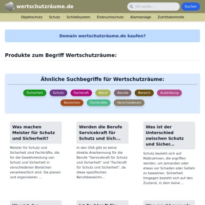 Screenshot wertschutzräume.de