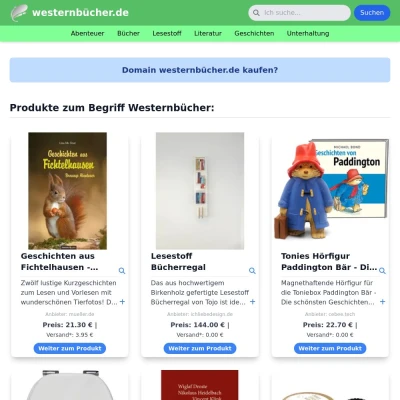 Screenshot westernbücher.de