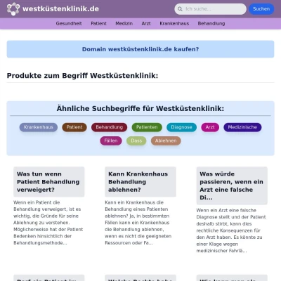 Screenshot westküstenklinik.de