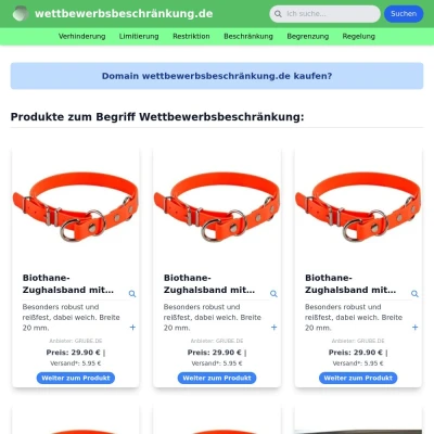 Screenshot wettbewerbsbeschränkung.de