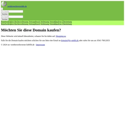 Screenshot wettbewerbsverstöße.de