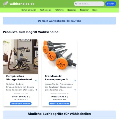 Screenshot wählscheibe.de