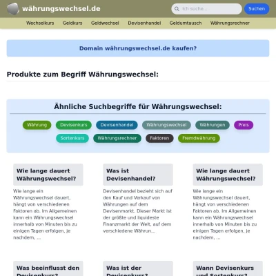 Screenshot währungswechsel.de