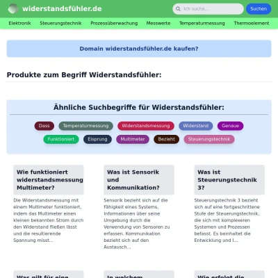 Screenshot widerstandsfühler.de