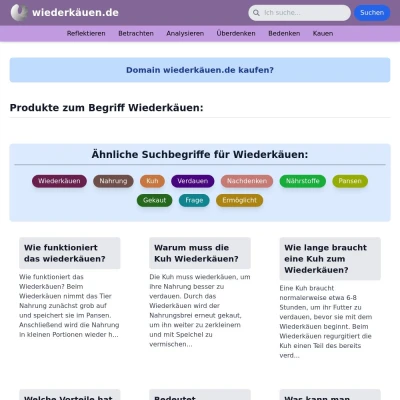 Screenshot wiederkäuen.de