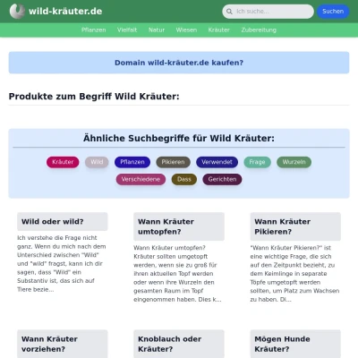 Screenshot wild-kräuter.de