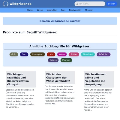 Screenshot wildgräser.de