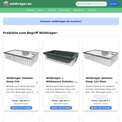 Screenshot wildträger.de