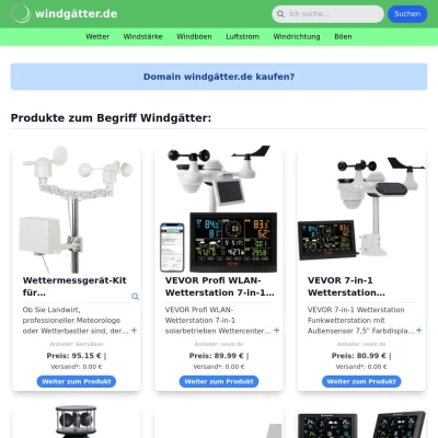 Screenshot windgätter.de