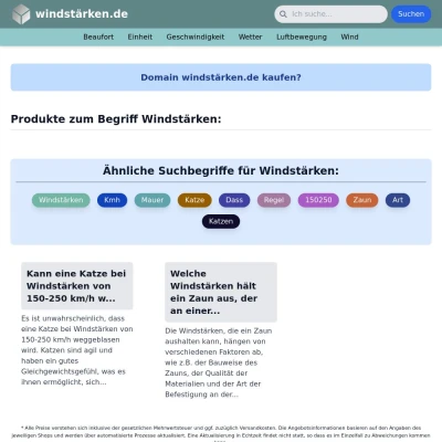 Screenshot windstärken.de