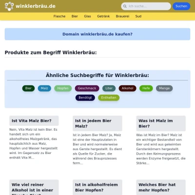 Screenshot winklerbräu.de