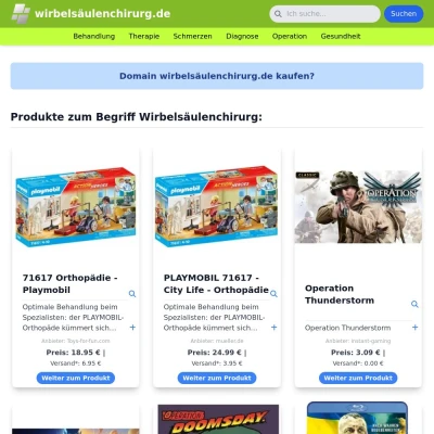 Screenshot wirbelsäulenchirurg.de