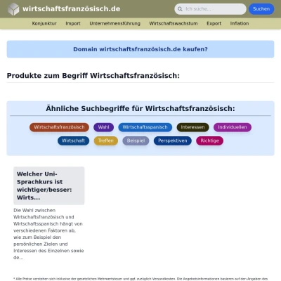 Screenshot wirtschaftsfranzösisch.de