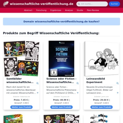 Screenshot wissenschaftliche-veröffentlichung.de