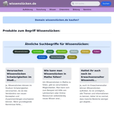 Screenshot wissenslücken.de