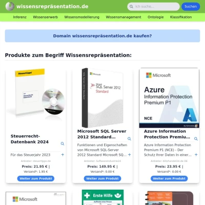 Screenshot wissensrepräsentation.de