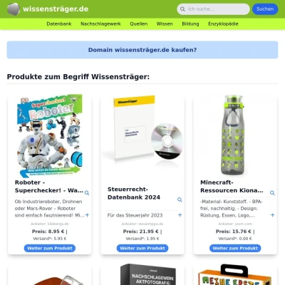 Screenshot wissensträger.de