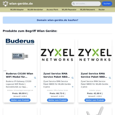 Screenshot wlan-geräte.de
