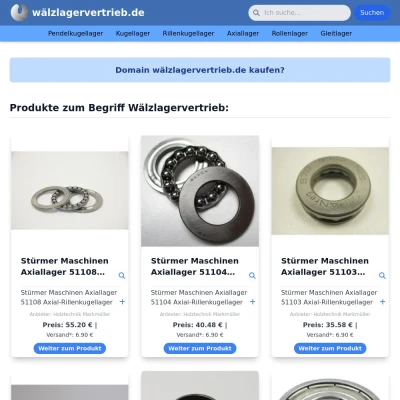 Screenshot wälzlagervertrieb.de