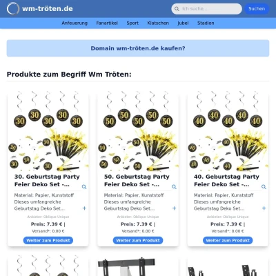Screenshot wm-tröten.de
