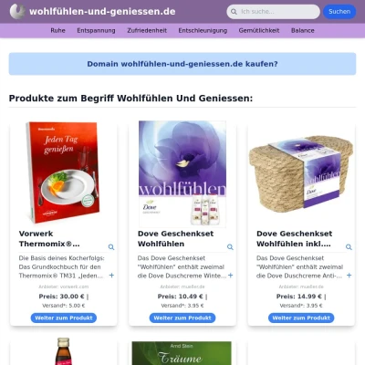 Screenshot wohlfühlen-und-geniessen.de