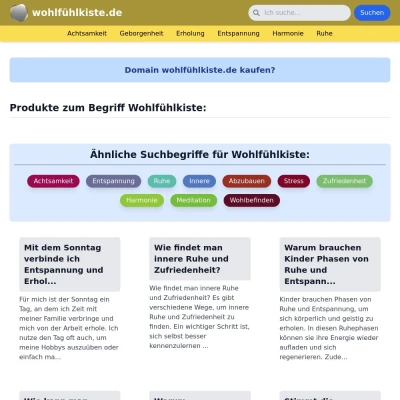 Screenshot wohlfühlkiste.de