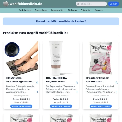 Screenshot wohlfühlmedizin.de