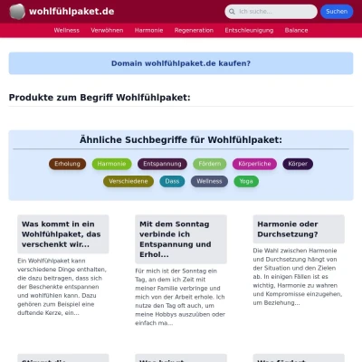 Screenshot wohlfühlpaket.de