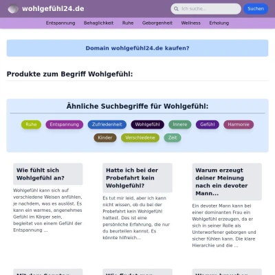 Screenshot wohlgefühl24.de