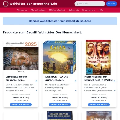 Screenshot wohltäter-der-menschheit.de