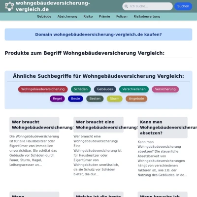 Screenshot wohngebäudeversicherung-vergleich.de