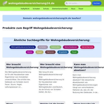 Screenshot wohngebäudeversicherung24.de